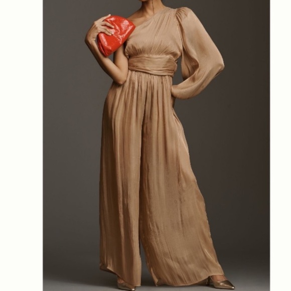 Anthropologie One-Shoulder Jumpsuit - Picture 1 of 12